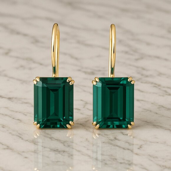 “Patricia” Emerald Luxe Earrings ✨ - Picture 1 of 4